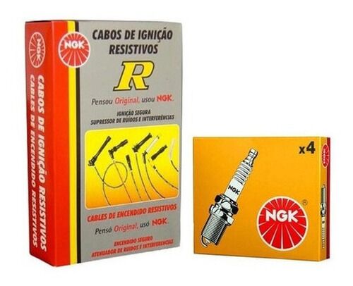 Jogo Cabo E Velas Ngk Astra Vectra Zafira 2.0 Gasolin 8v Gnv