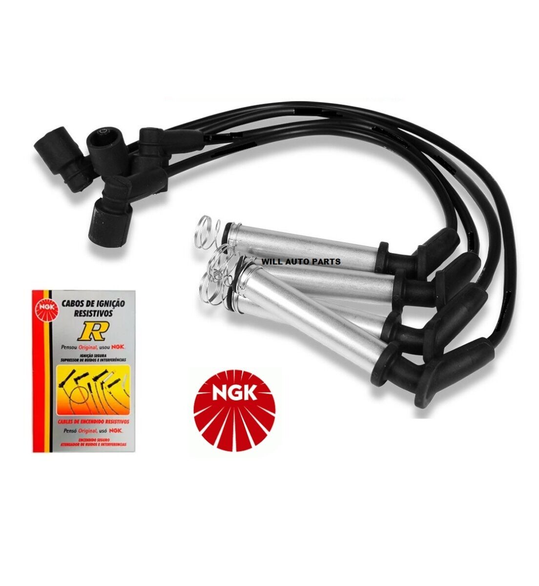 Jogo Cabo E Velas Ngk Astra Vectra Zafira 2.0 Gasolin 8v Gnv