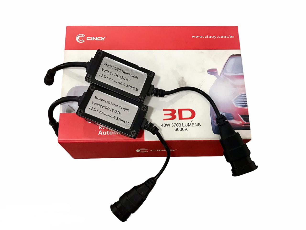 Kit Superled 3d H27 7400 Lum.6000k 40w-12-24v