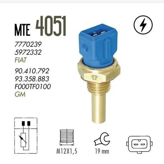 Plug Eletronico Sensor Temperatura Agua Corsa 1.0 8v 2010