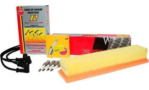 Kit Velas Ignição E Cabos Ngk Filtro Ar Clio Logan 1.0 16v