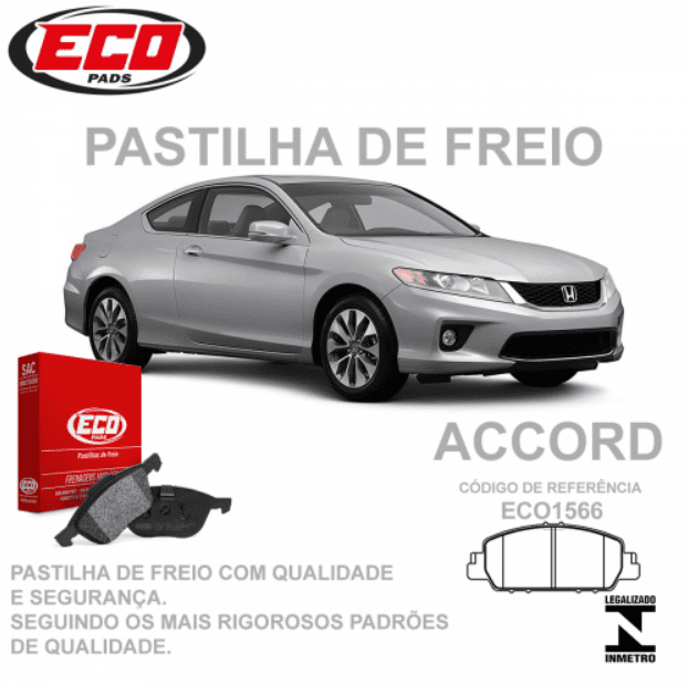 Pastilha De Freio Honda Hr-v / Honda Accord 2013 Em Diante