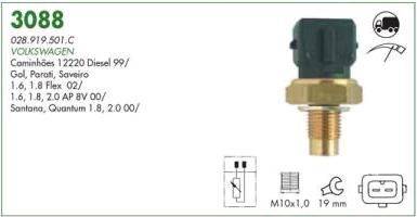 Interruptor Temperatura Gol Parati Santana Saveiro Mte3088