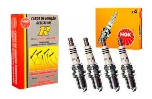 Jogo Cabo E Velas Ngk Fiat Idea 1.4 2004 Até 2012